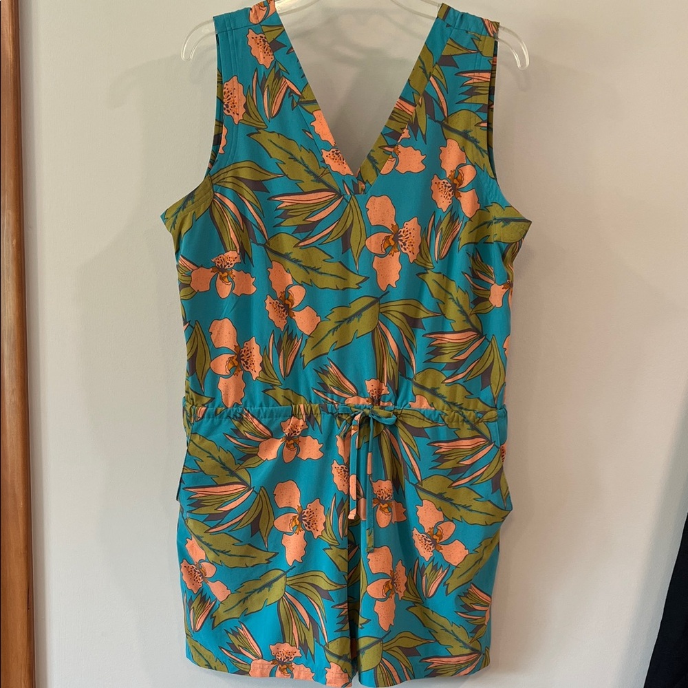 Toad&Co‎ - xl, Sunkissed Liv Romper, Teal and Orange